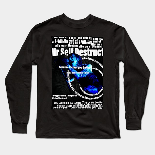 Mr Selfdestruct Long Sleeve T-Shirt by Alan Frost artwork